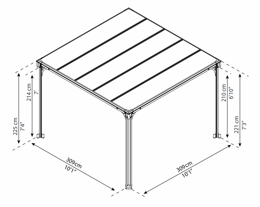 Pavillon, Milano 3000, antracitgrå